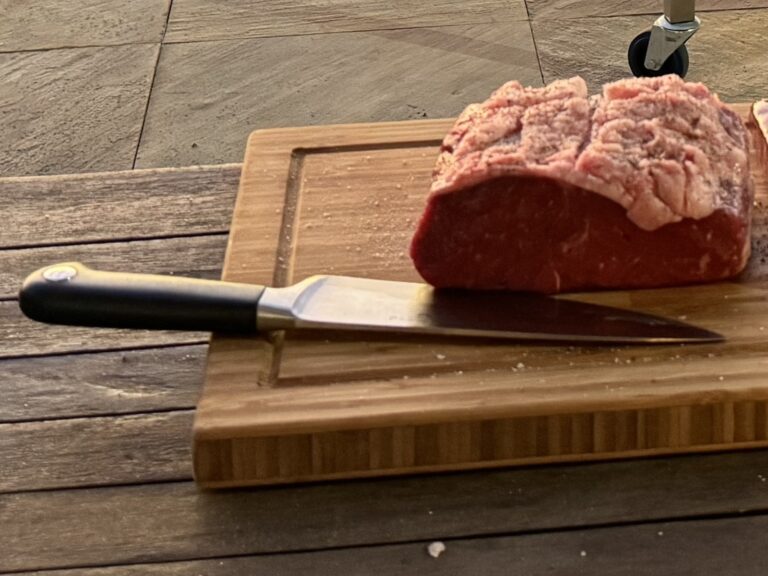 scored steak